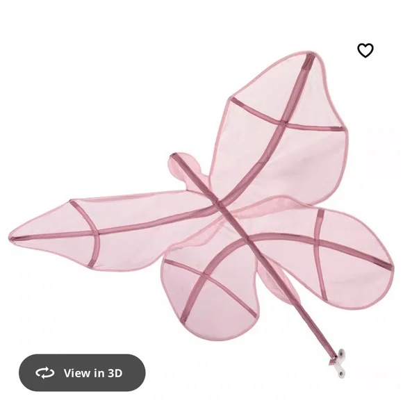 IKEA SNÖFINK Pink Butterfly Canopy - Picture 1 of 4